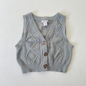 Sincerely Jules Gray V-Neck Sweater Vest